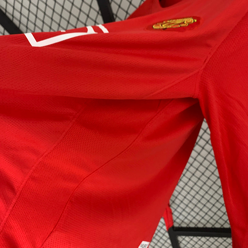 Manchester United 2007-08 Home Retro Long Sleeve