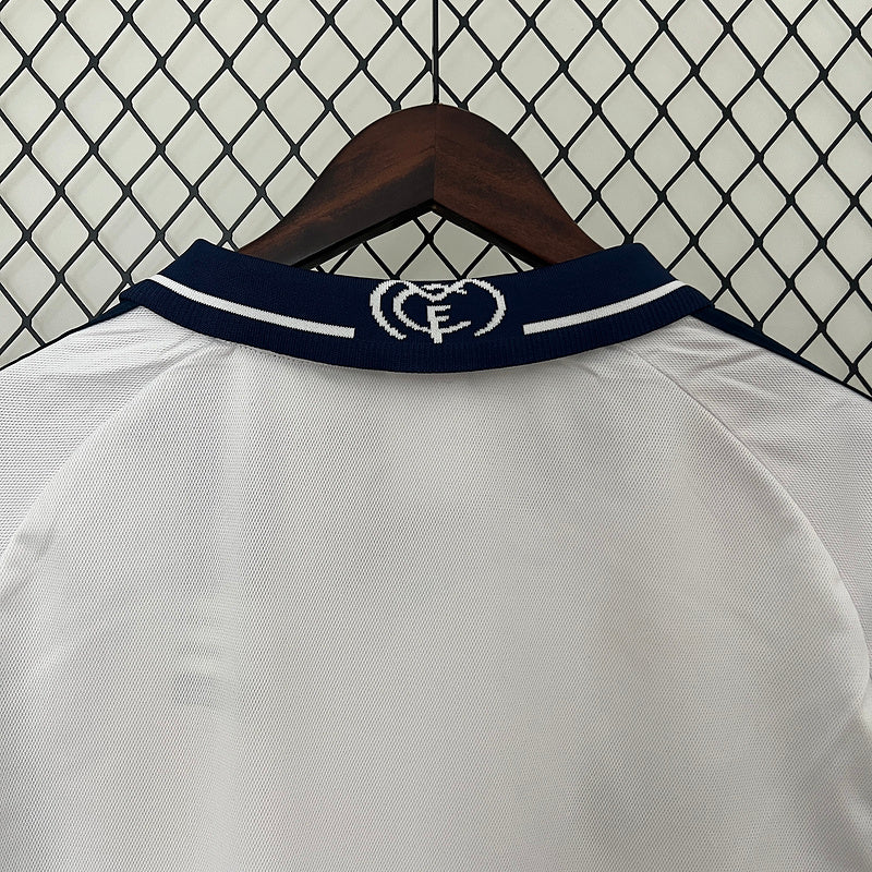 Real Madrid 00-01  Home Long Sleeve Retro Jersey