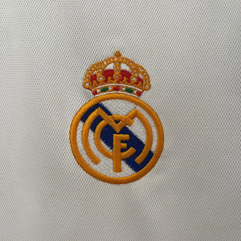 Real Madrid 00-01  Home Long Sleeve Retro Jersey
