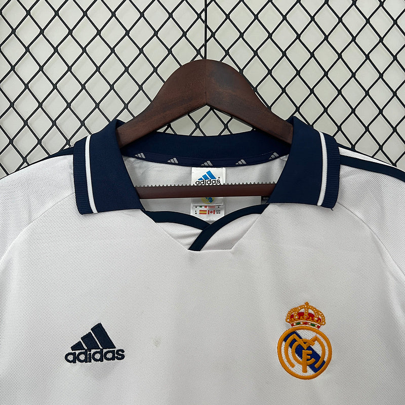 Real Madrid 00-01  Home Long Sleeve Retro Jersey