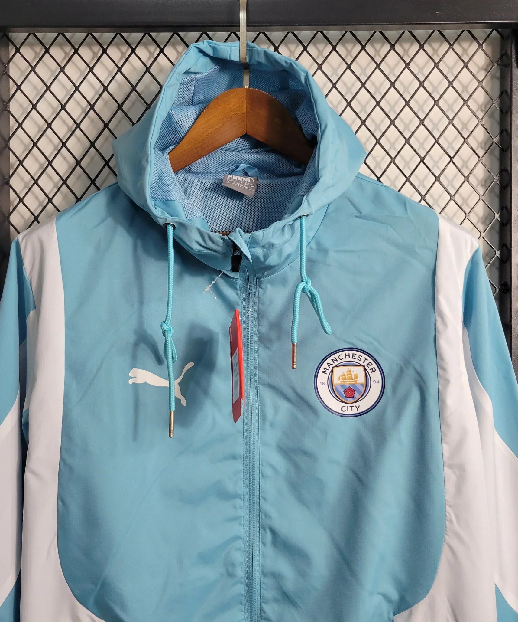 Manchester City Windbreaker Jacket 23/24 - Blue and White