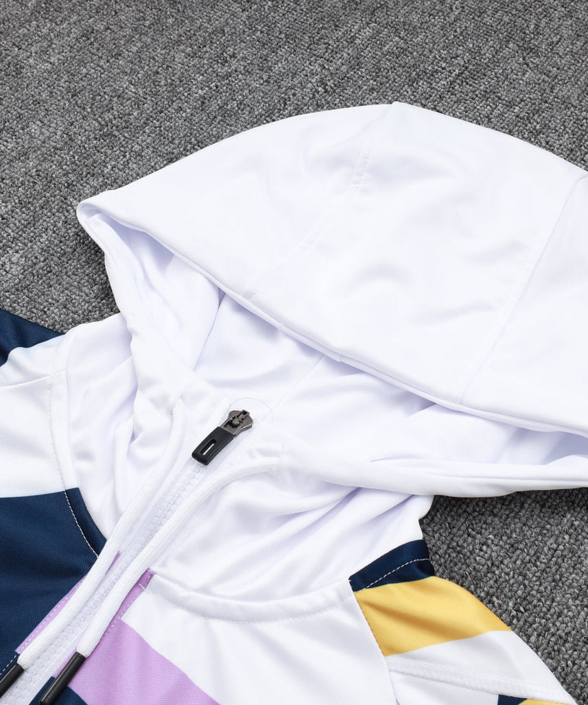 Real Madrid Black and White x Dark Blue Tracksuit