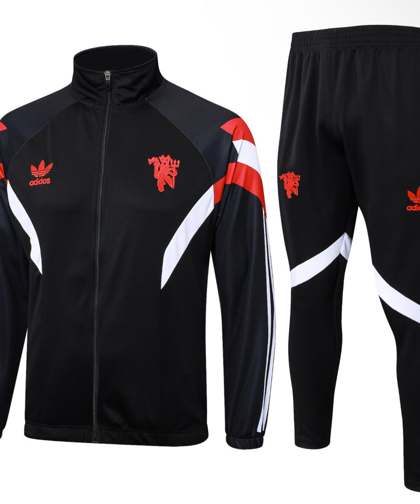 Manchester United Black and Red Tracksuit II