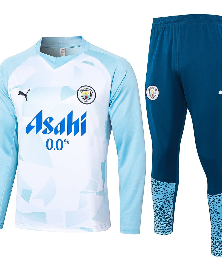 Manchester City White and Blue Tracksuit