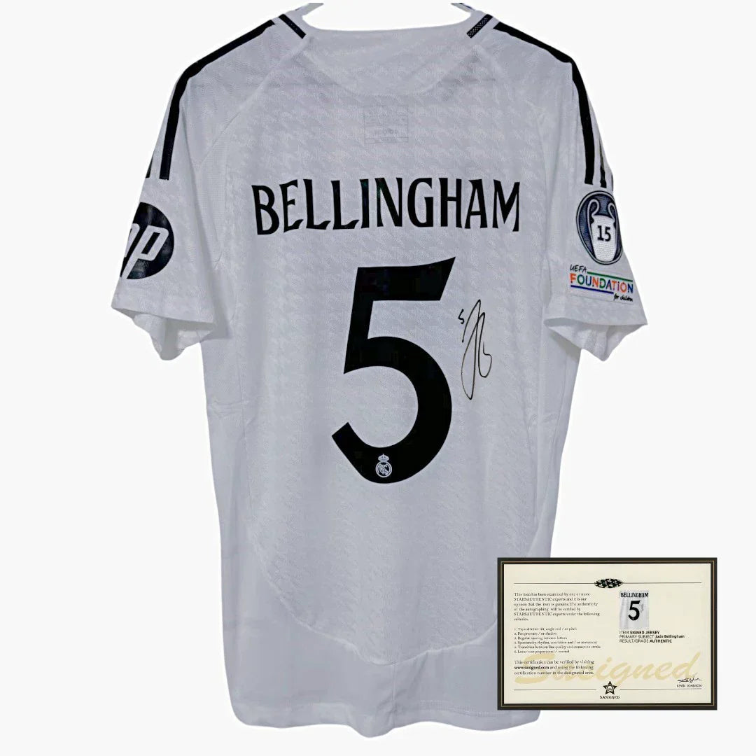 Bellingham Real Madrid 24-25 Signed Jersey