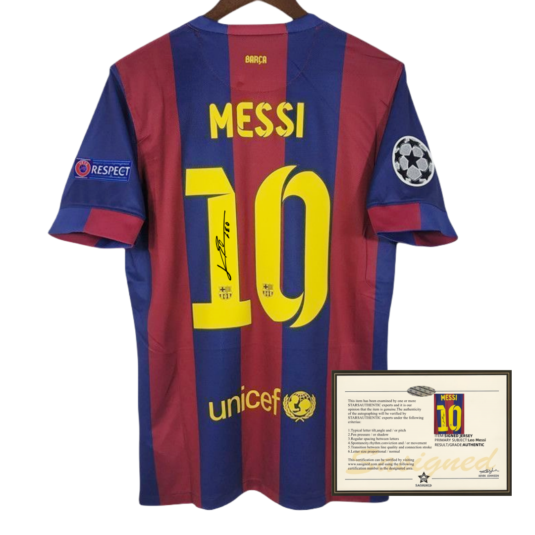 Messi Fc Barcelona 14-15 Signed Jersey