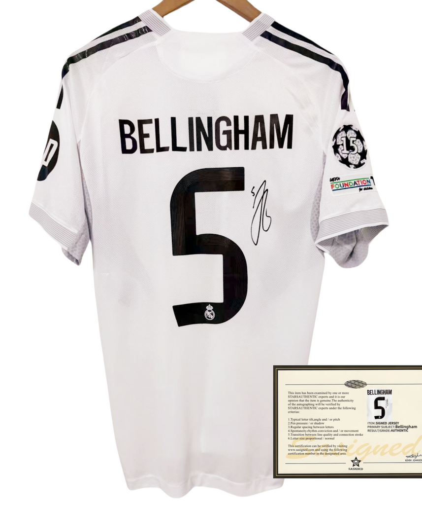 Bellingham Real Madrid Signed Jerseys