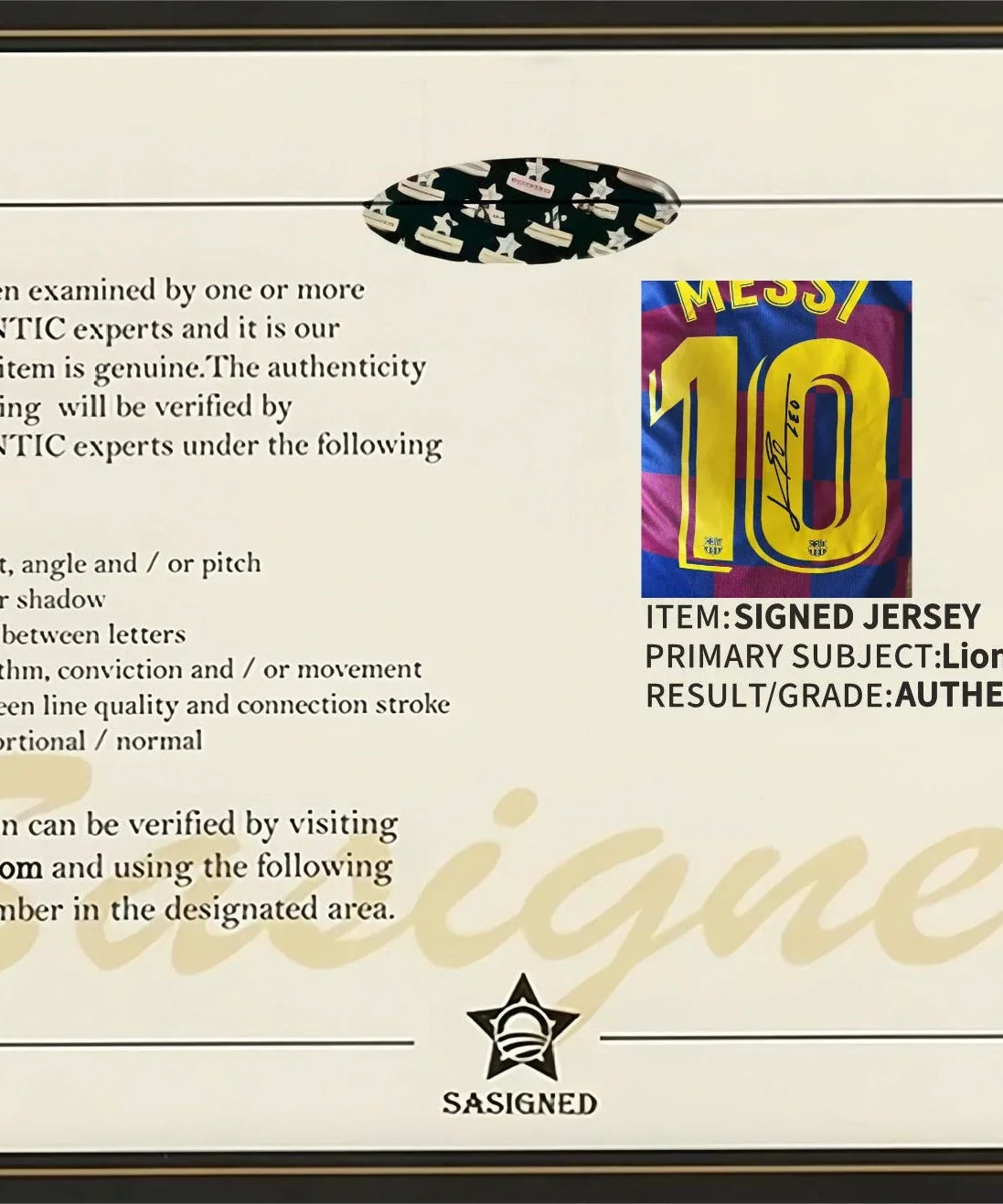 Messi FC Barcelona 19-20 Signed Jersey