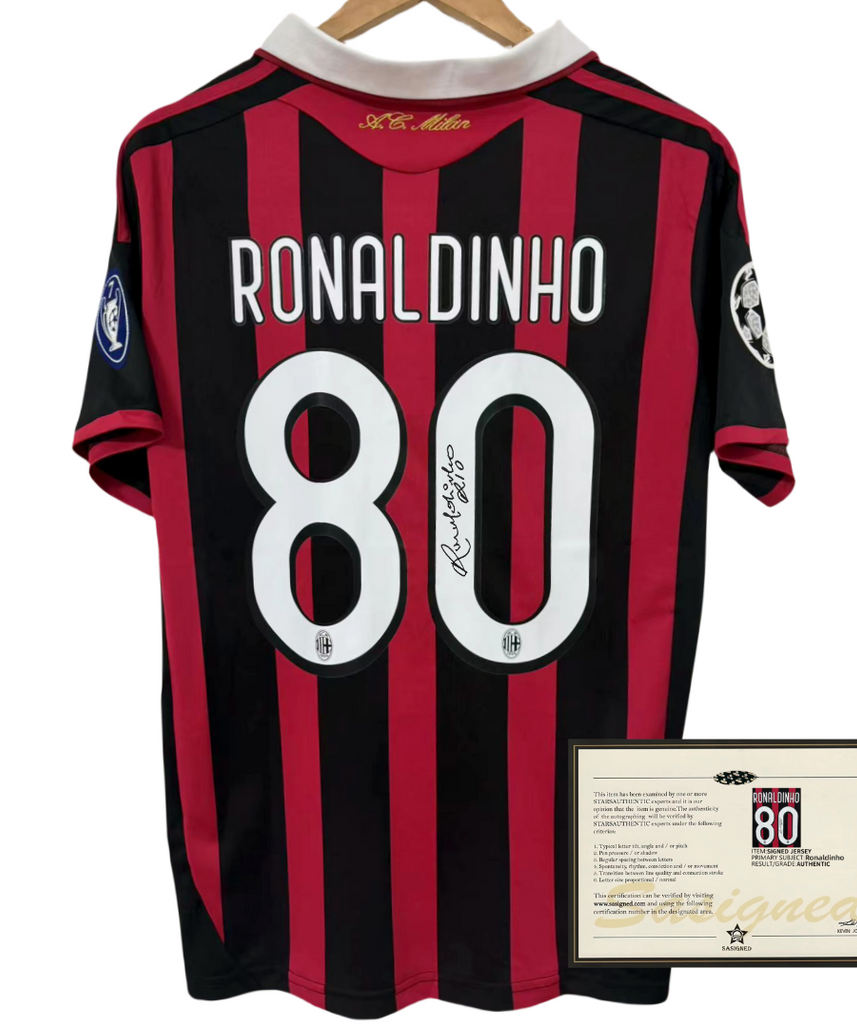 Ronaldinho Ac Milan 09-10 Football Signed Shirt