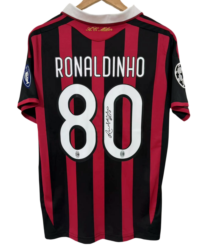 Ronaldinho Ac Milan 09-10 Football Signed Shirt