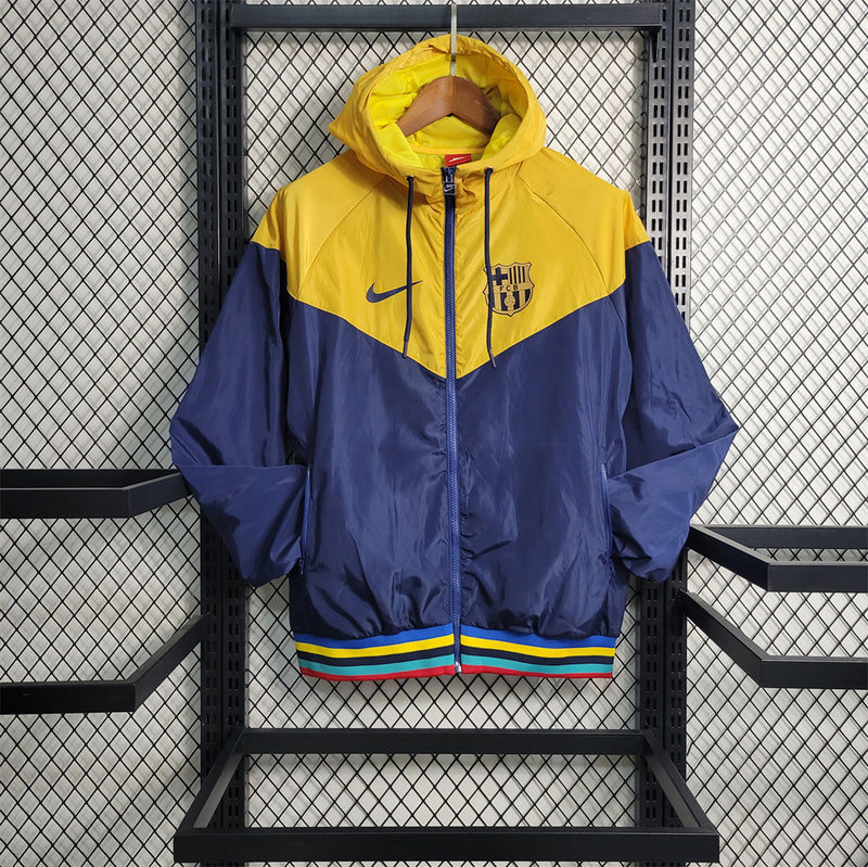 Barcelona 23-24 Windbreaker Royal Blue Yellow