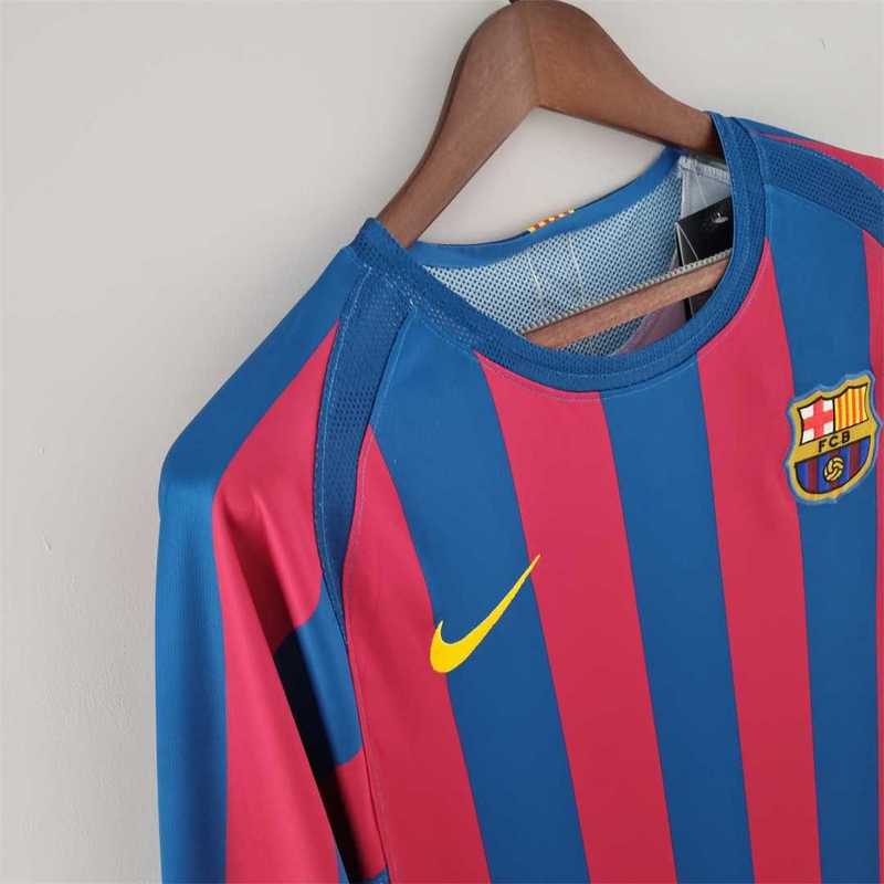 Barcelona 05-06 Long Sleeve Home Retro Kit