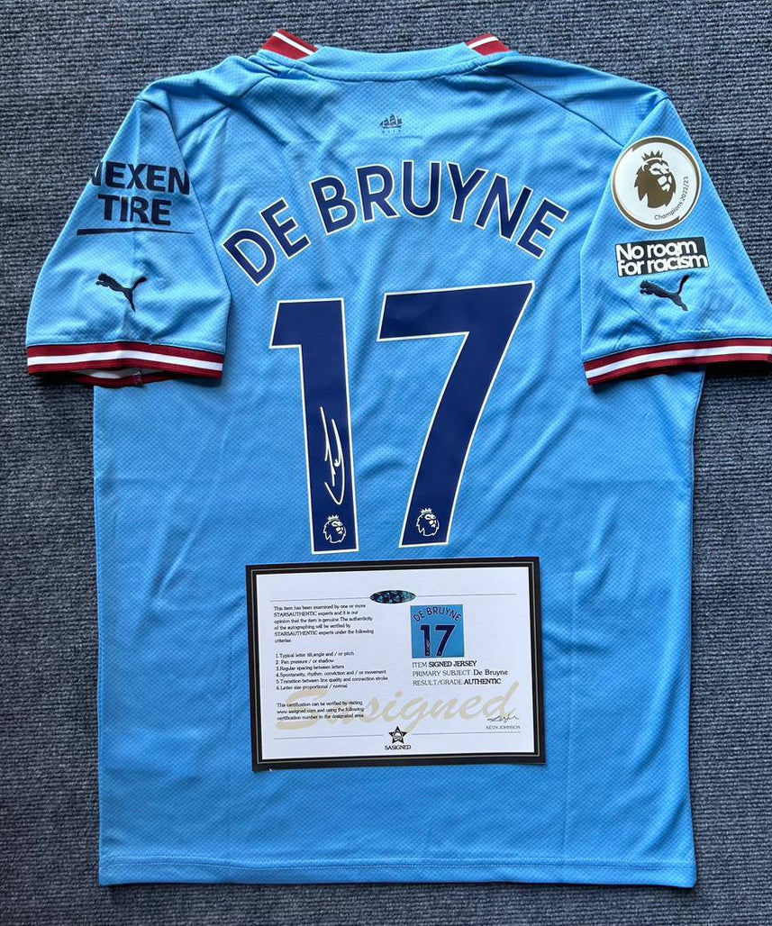 Manchester City "De Bruyne" Signed Shirt